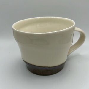 Starbucks Cream and Metallic Bronze Hand Dipped Swirl Mug 12oz